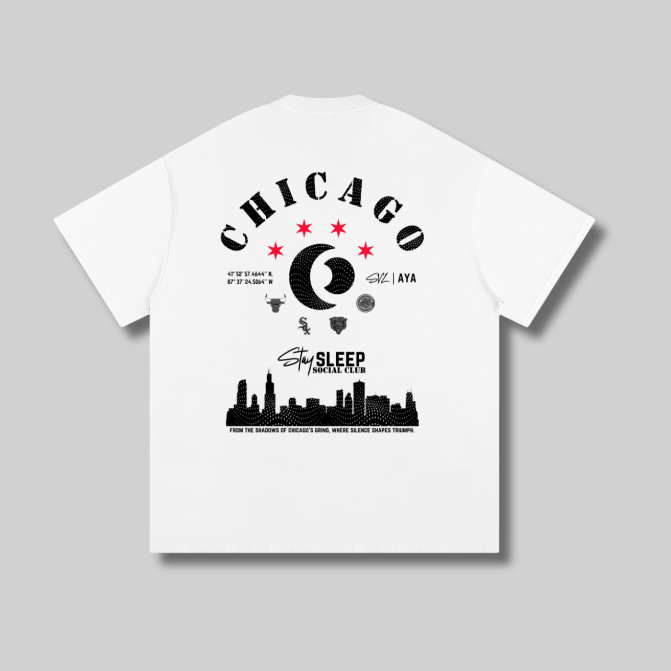 Stay Sleep “Chicago Social Club” Oversized Tee